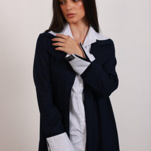Linen abaya with shirt ( Navy)