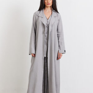 Lenin three-piece abaya (grey)