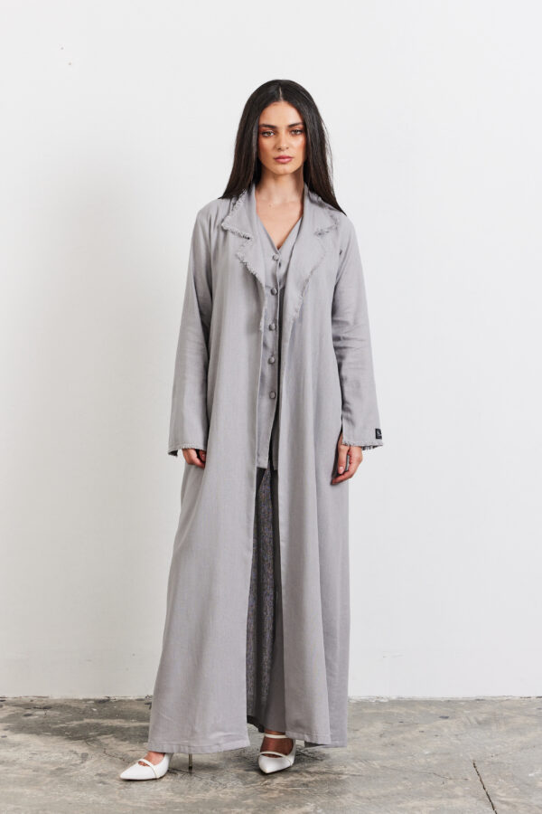 Lenin three-piece abaya (grey)