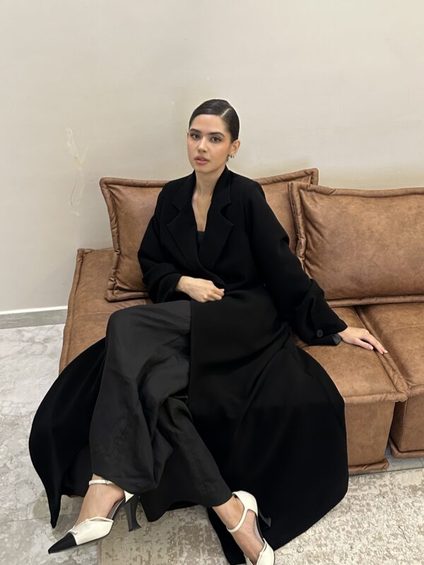 ⁦Abaya Blazer with belt⁩ - الصورة ⁦4⁩