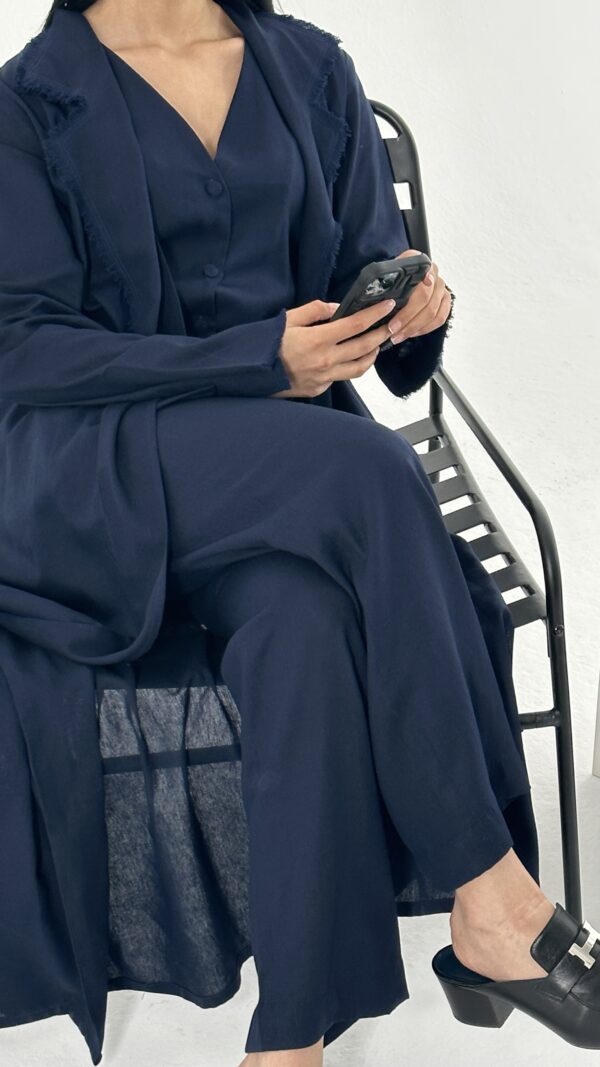 ⁦Lenin three-piece abaya⁩ - الصورة ⁦3⁩