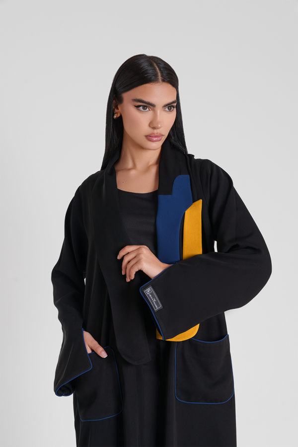 Colored Abaya Black